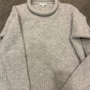 Madewell Soft Gray Turtleneck Sweater